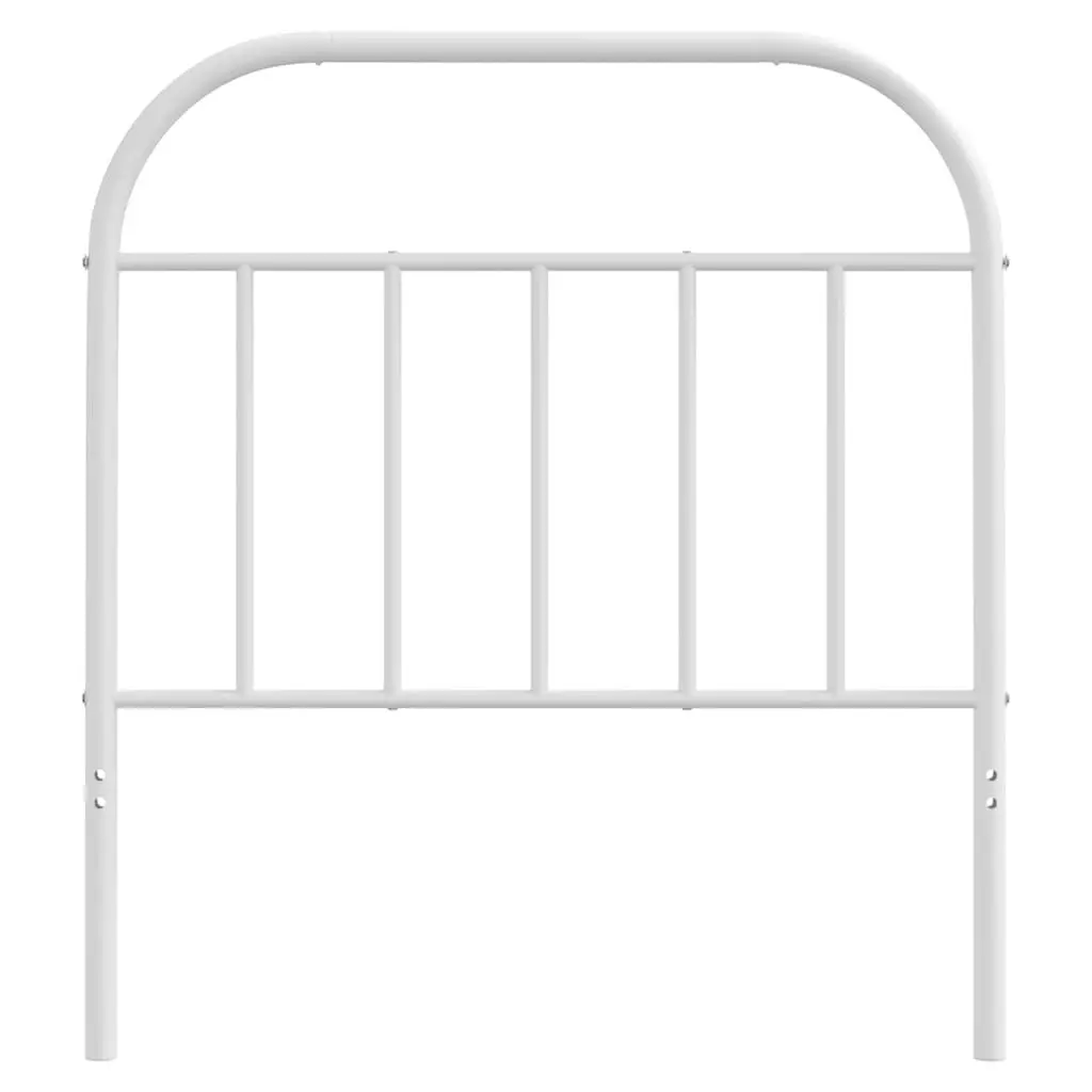 Metal Headboard White 90 cm Powder Coated Steel Back Support