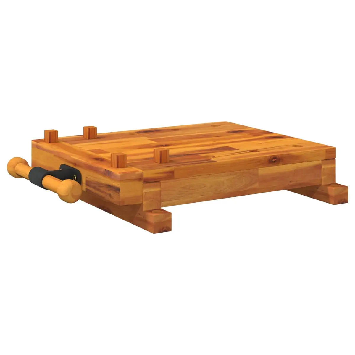 Workbench Tabletop Brown 52x44x9.5 cm Solid Wood with Vice