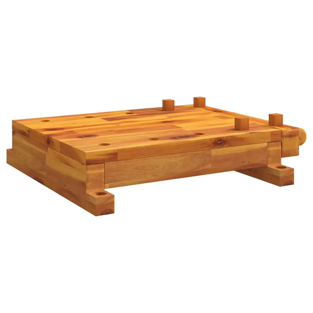 Workbench Tabletop Brown 52x44x9.5 cm Solid Wood with Vice