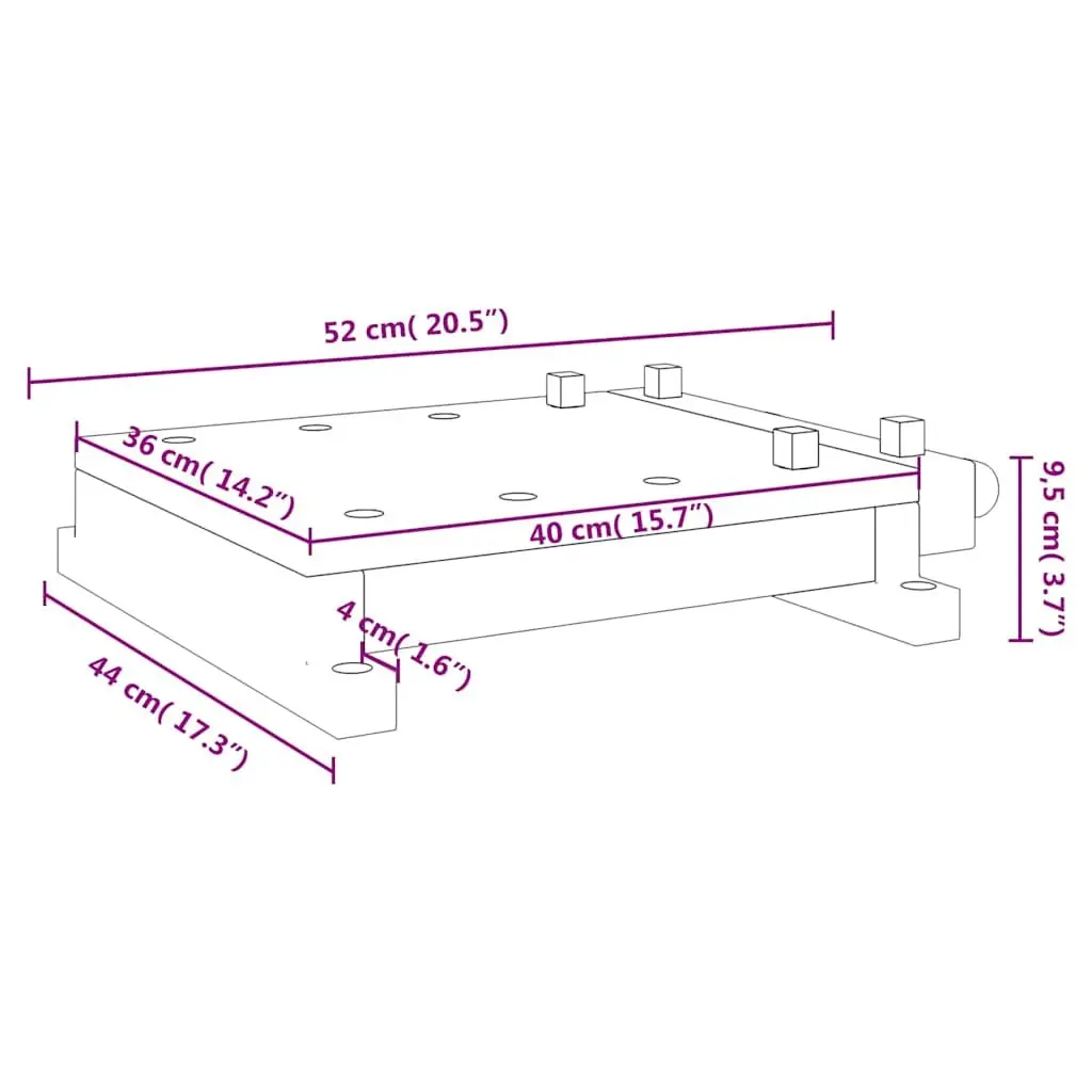 Workbench Tabletop Brown 52x44x9.5 cm Solid Wood with Vice
