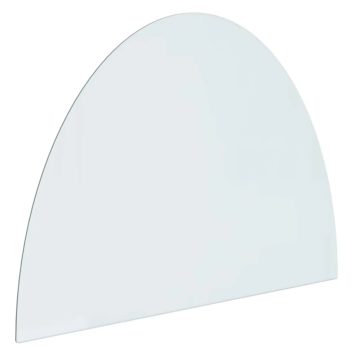 Heat Resistant Tempered Glass Hearth Pad Transparent 800x600mm Floor Protection