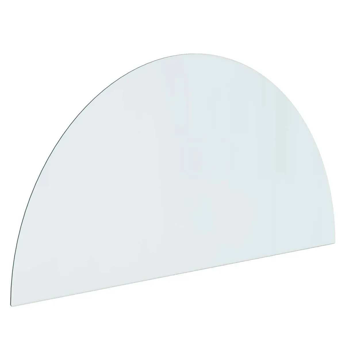 Fireplace Hearth Pad Transparent 1200 x 600 mm Heat Resistant Tempered Glass Floor Protection