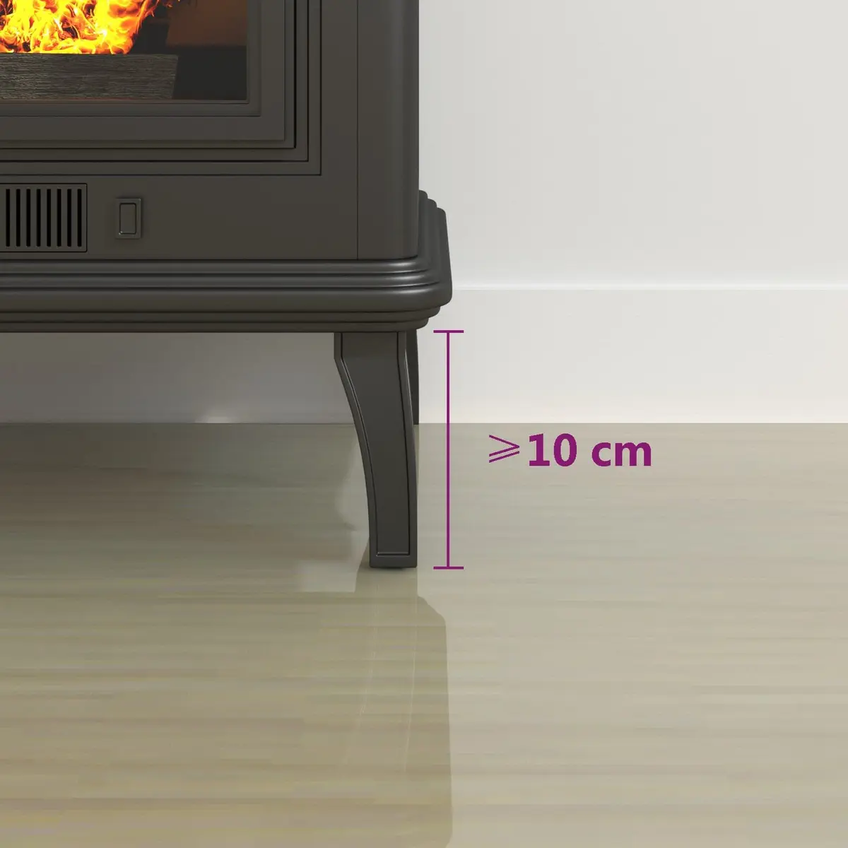 Fireplace Glass Plate Transparent 800 x 500 mm Heat Resistant Tempered Floor Protector