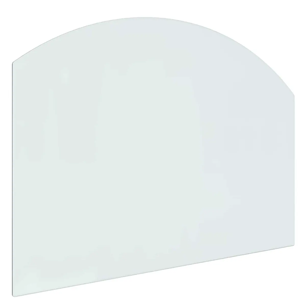Fireplace Hearth Protector Transparent 80 x 60 cm Heat-resistant Tempered Glass