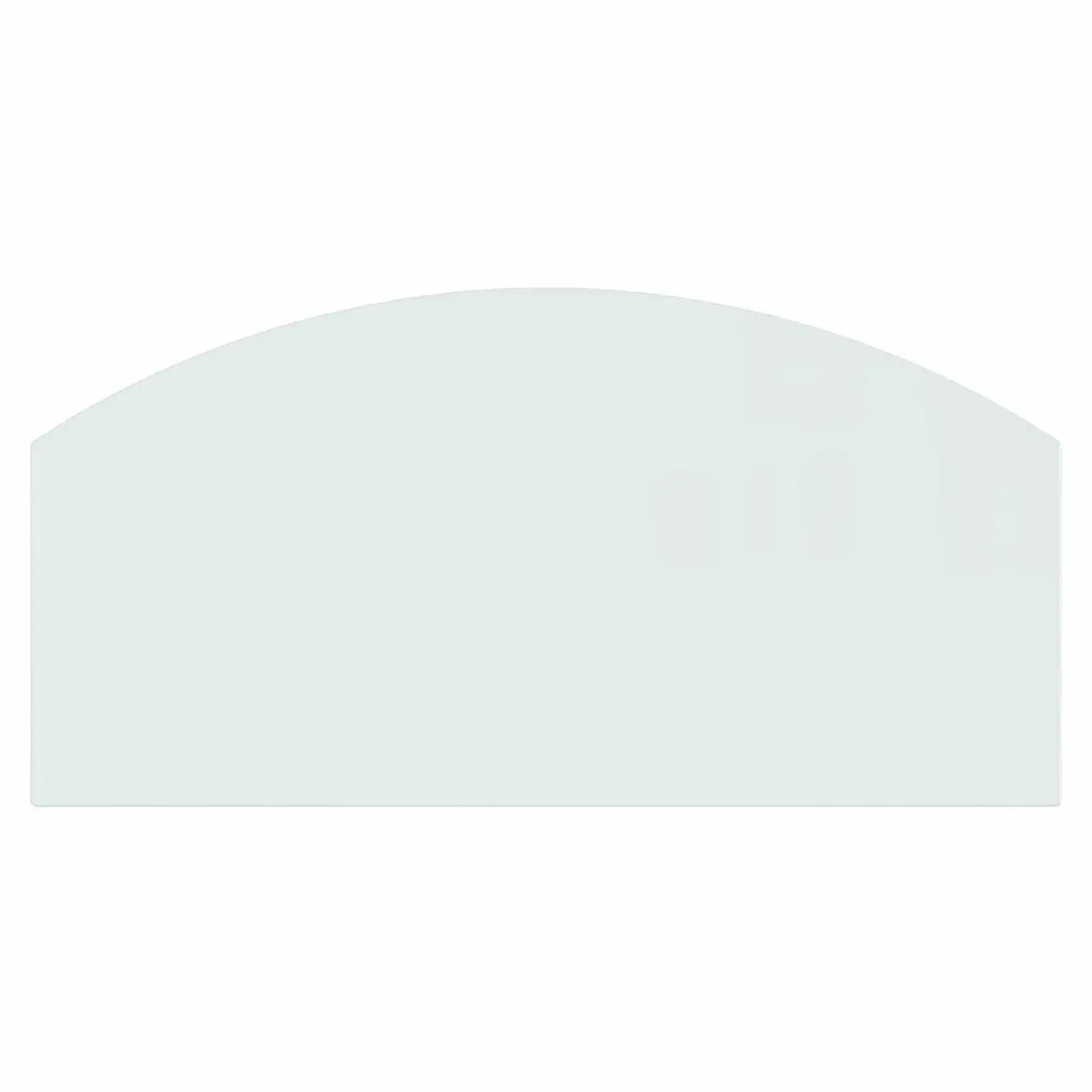 Fireplace Hearth Pad Heat Resistant Tempered Glass Transparent 100 x 50 cm