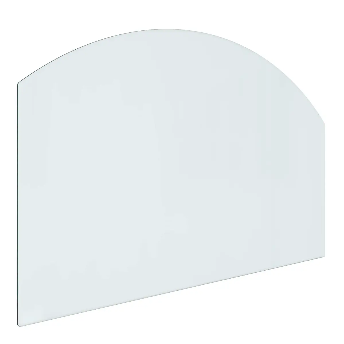 Fireplace Glass Plate Transparent 80 x 50 cm Heat Resistant Tempered Glass Floor Protector