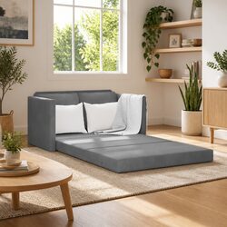Concise Grey 2-in-1 Floor Sofa Bed