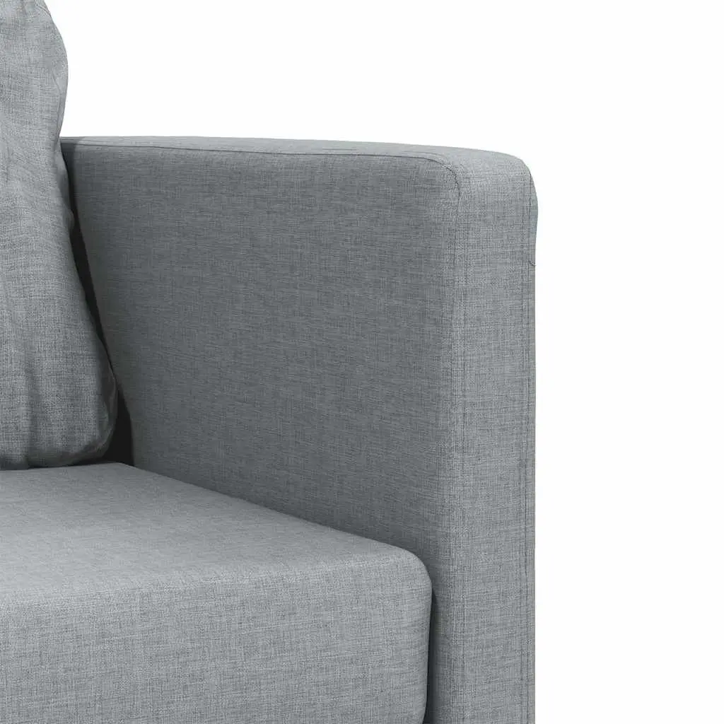 Floor Sofa Bed Grey 2-in-1 Convertible Loveseat Double Bed Fabric Folding