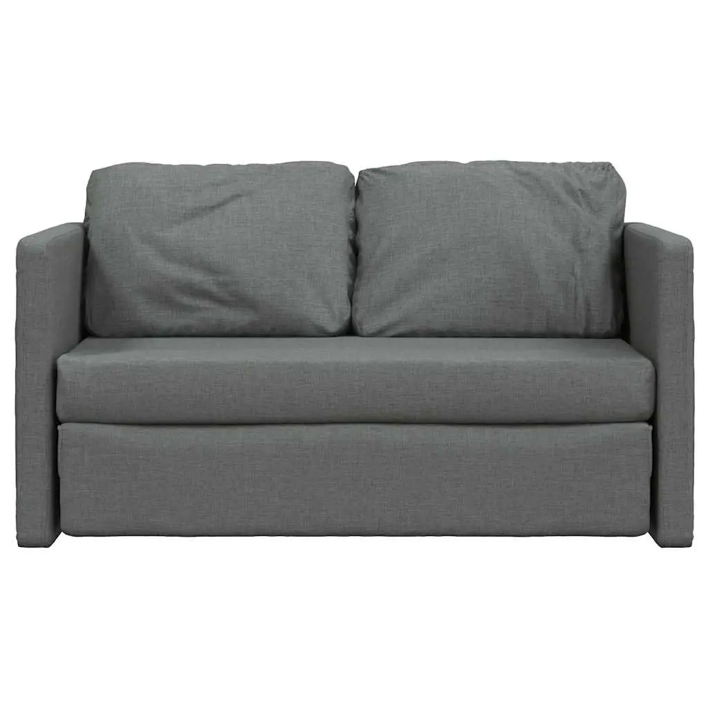 Floor Sofa Bed Dark Grey 2-in-1 Convertible Sleeper Loveseat Folding Guest Bed