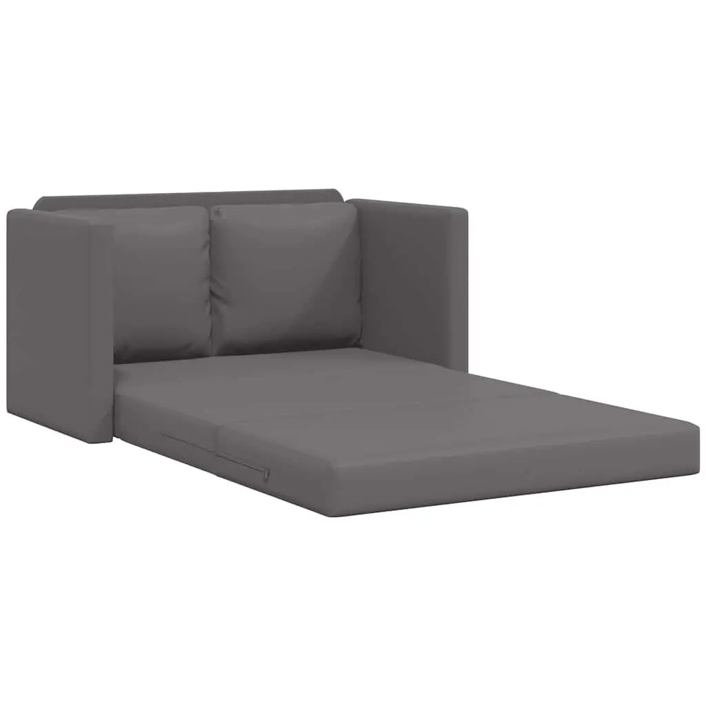 Floor Sofa Bed Grey 2-in-1 Convertible Loveseat Folding Sleeper