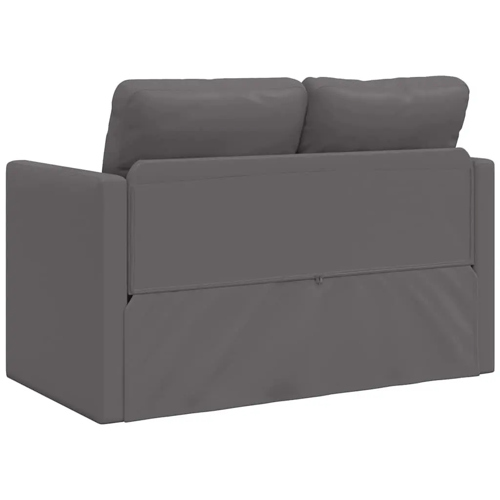 Floor Sofa Bed Grey 2-in-1 Convertible Loveseat Folding Sleeper