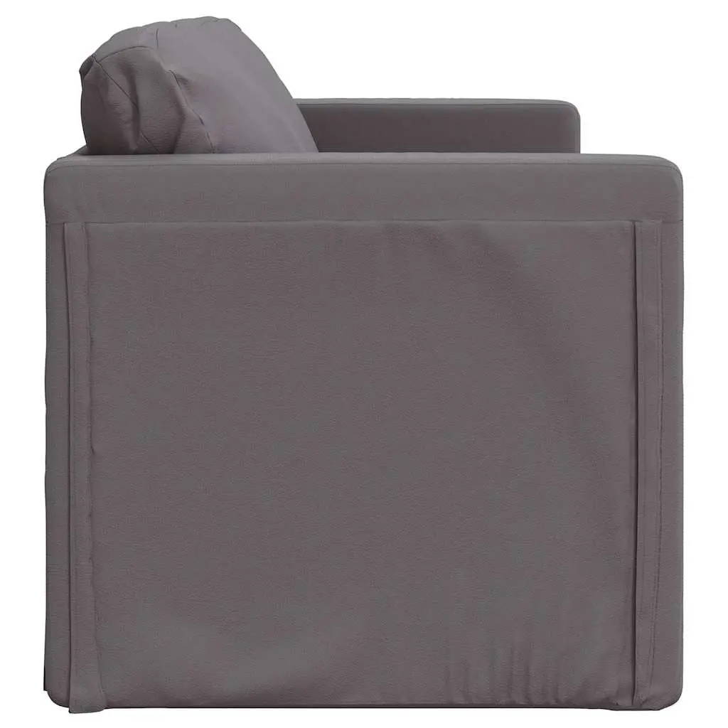Floor Sofa Bed Grey 2-in-1 Convertible Loveseat Folding Sleeper