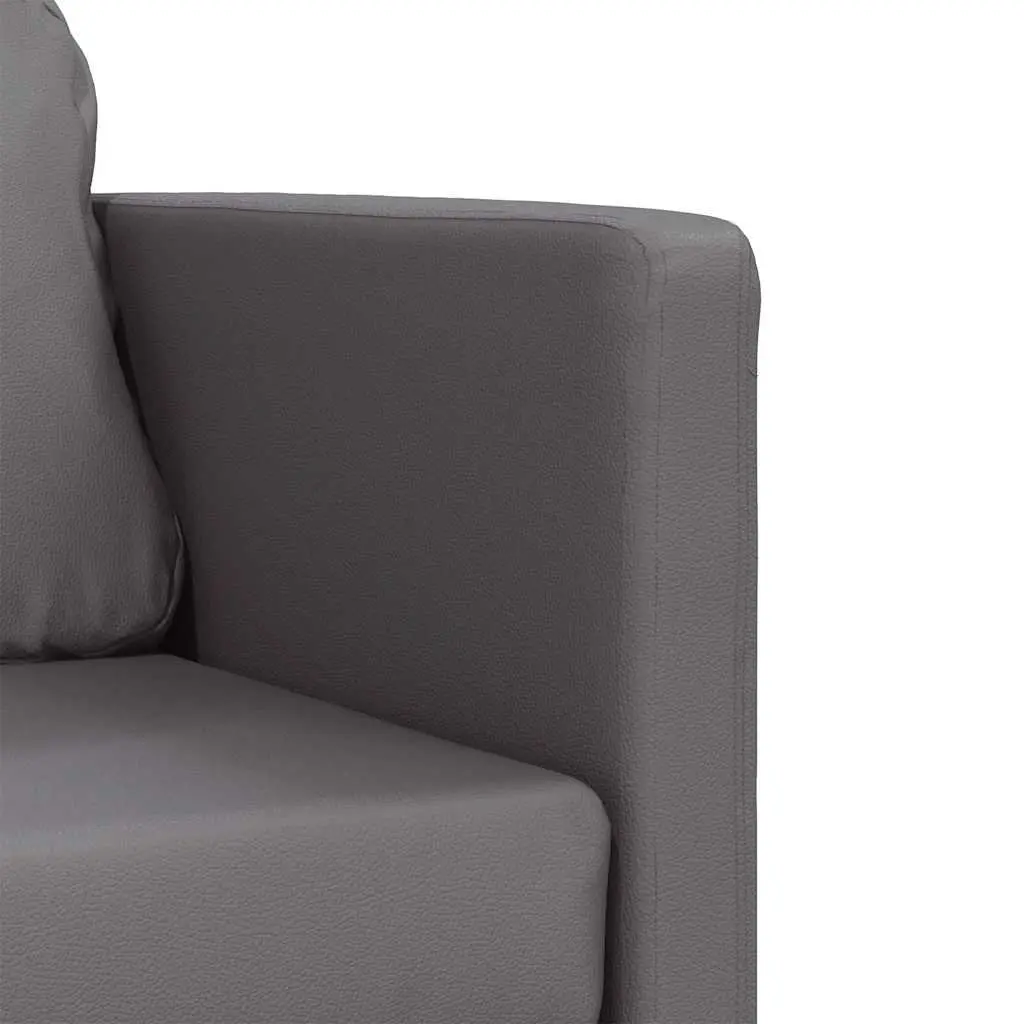 Floor Sofa Bed Grey 2-in-1 Convertible Loveseat Folding Sleeper