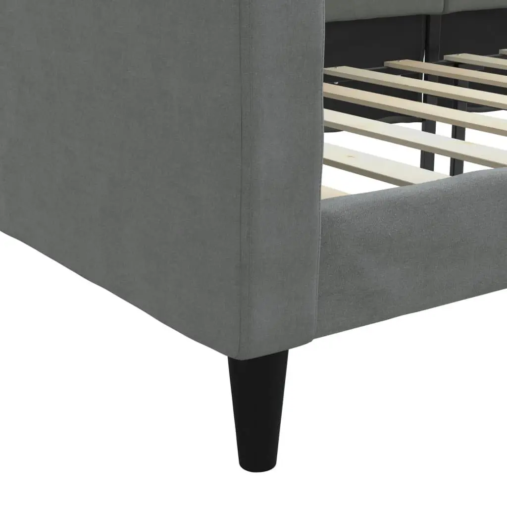 Grey Fabric Day Bed 90x190 cm for Comfort