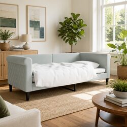 Concise Grey Velvet Day Bed Sofa 90x190 cm