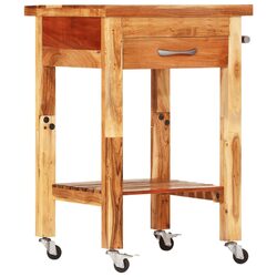 Compact Kitchen Trolley 55x55x89cm with Storage and Towel Rack