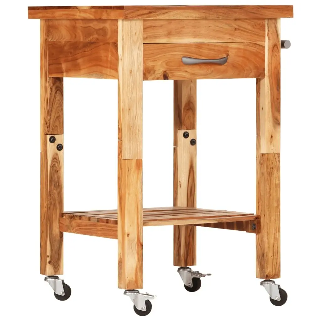 Kitchen Trolley 55x55x89cm with Storage and Towel Rack