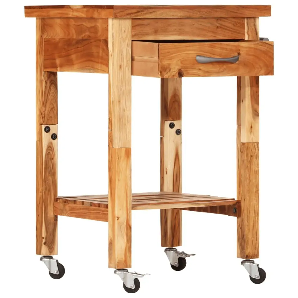 Kitchen Trolley 55x55x89cm with Storage and Towel Rack