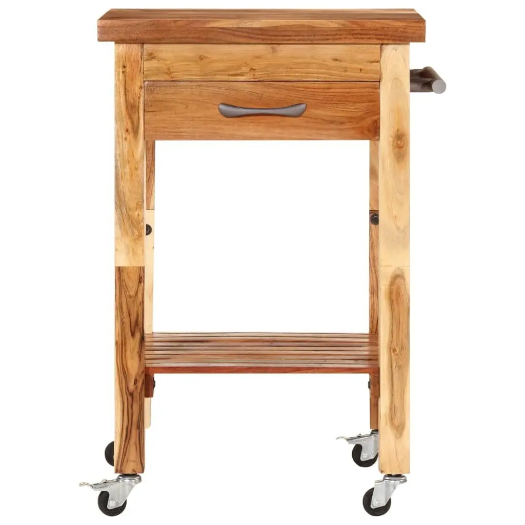 Kitchen Trolley 55x55x89cm with Storage and Towel Rack