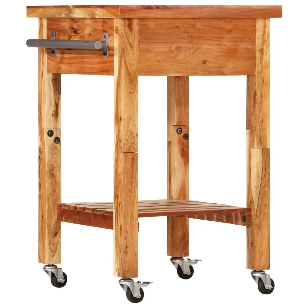 Kitchen Trolley 55x55x89cm with Storage and Towel Rack