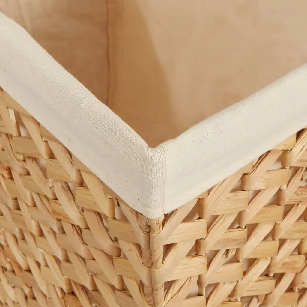 Laundry Baskets Brown 2 pcs Foldable with Lid and Handle