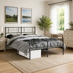 Metal Bed Frame 135x190 cm: Quality and Support