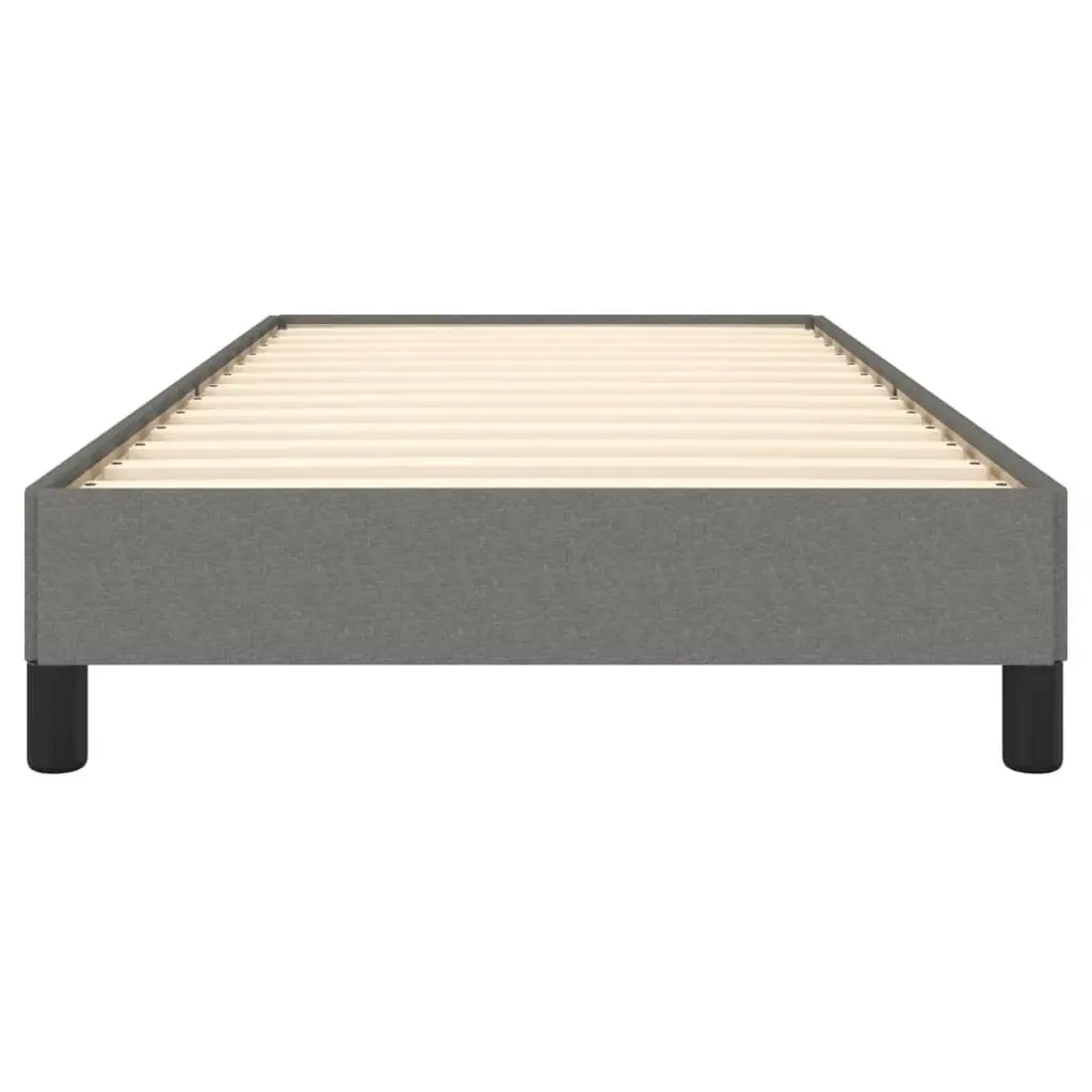 Grey Fabric Upholstered King Single Bed Frame Sturdy Supportive Legs Plywood Slats