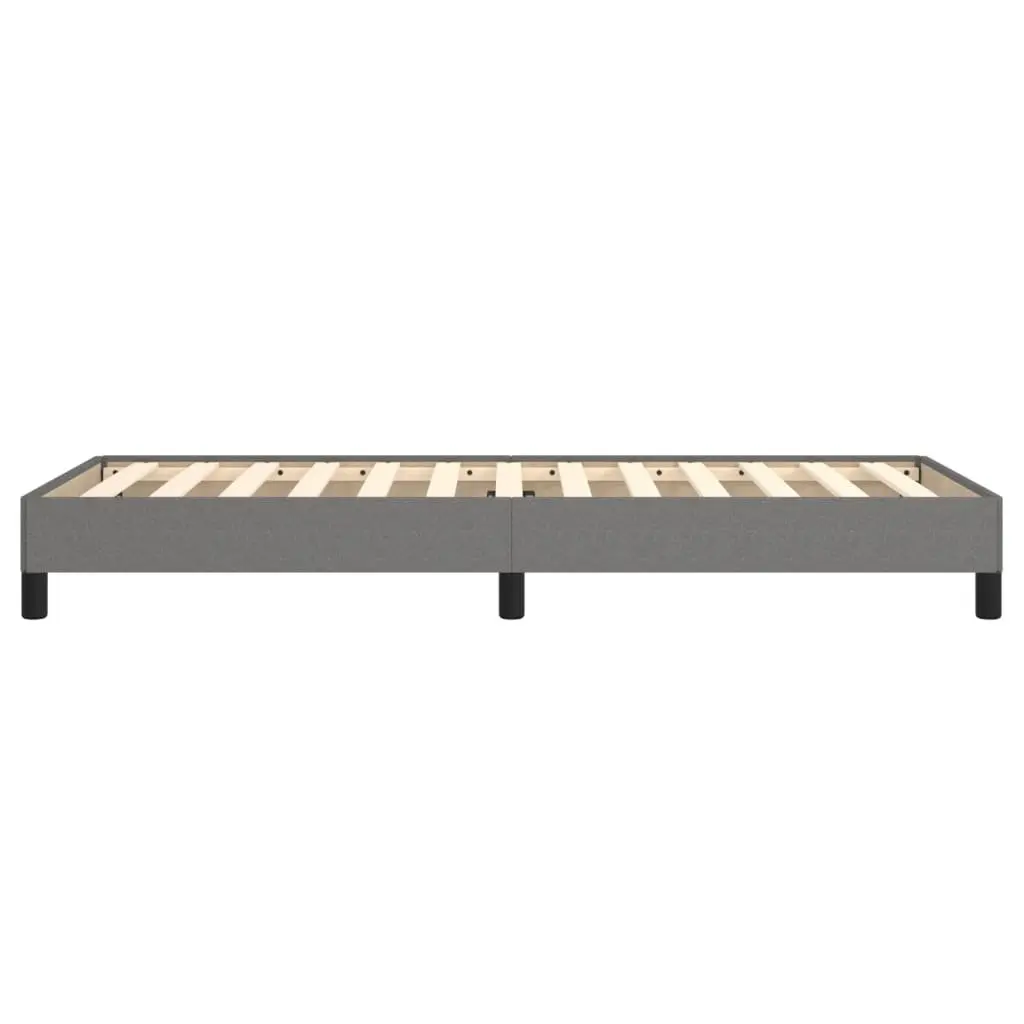 Grey Fabric Upholstered King Single Bed Frame Sturdy Supportive Legs Plywood Slats