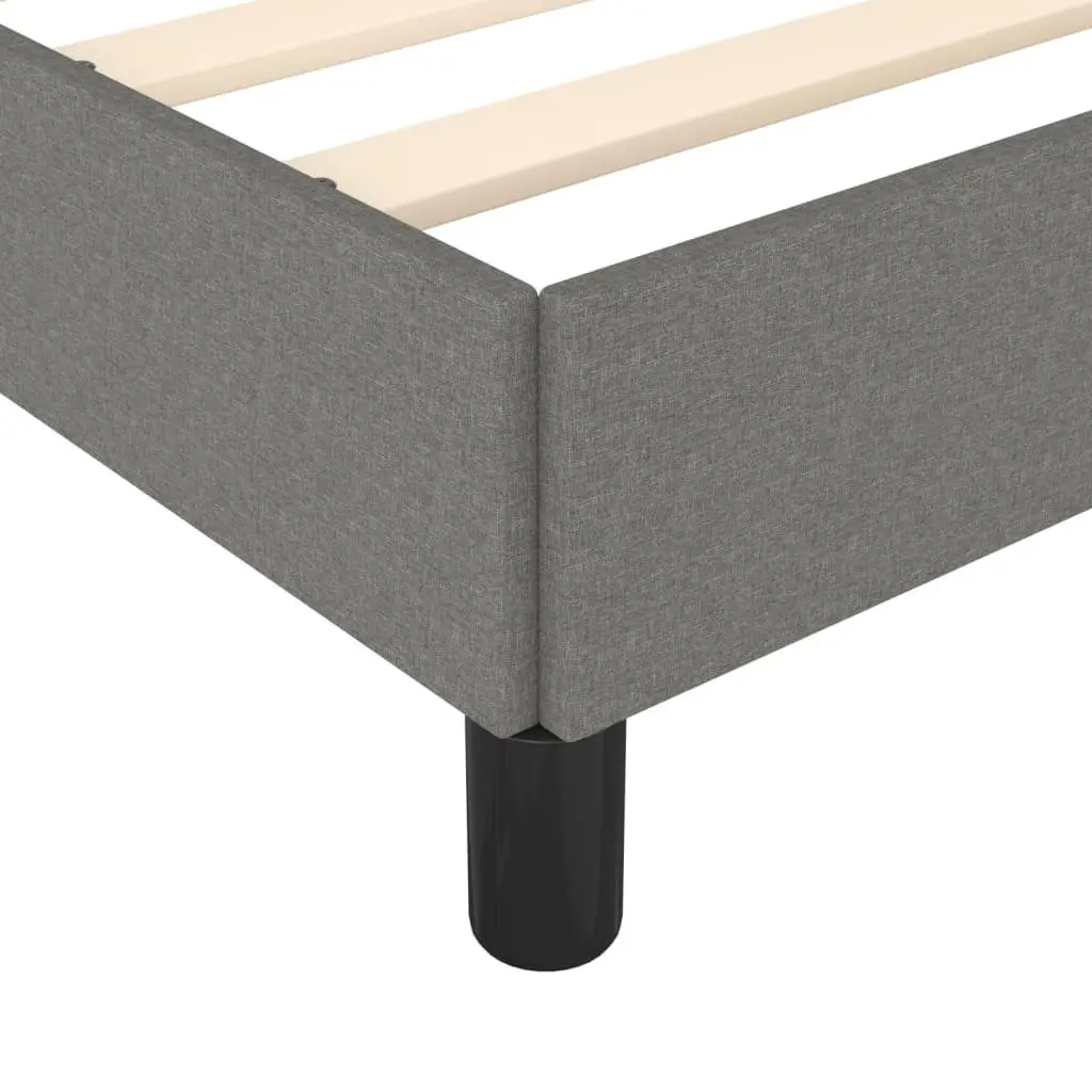 Grey Fabric Upholstered King Single Bed Frame Sturdy Supportive Legs Plywood Slats