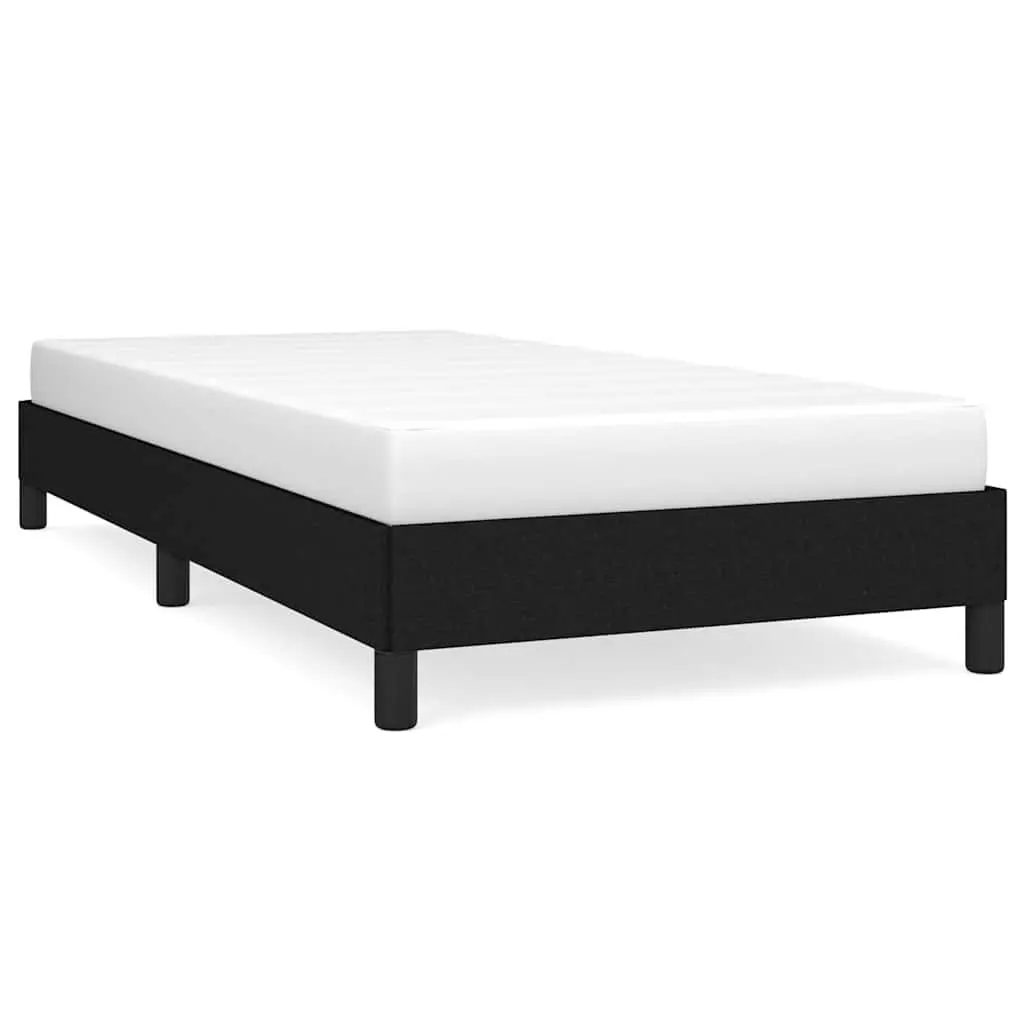 King Single Bed Frame Black Fabric Upholstered Sturdy Supportive Legs