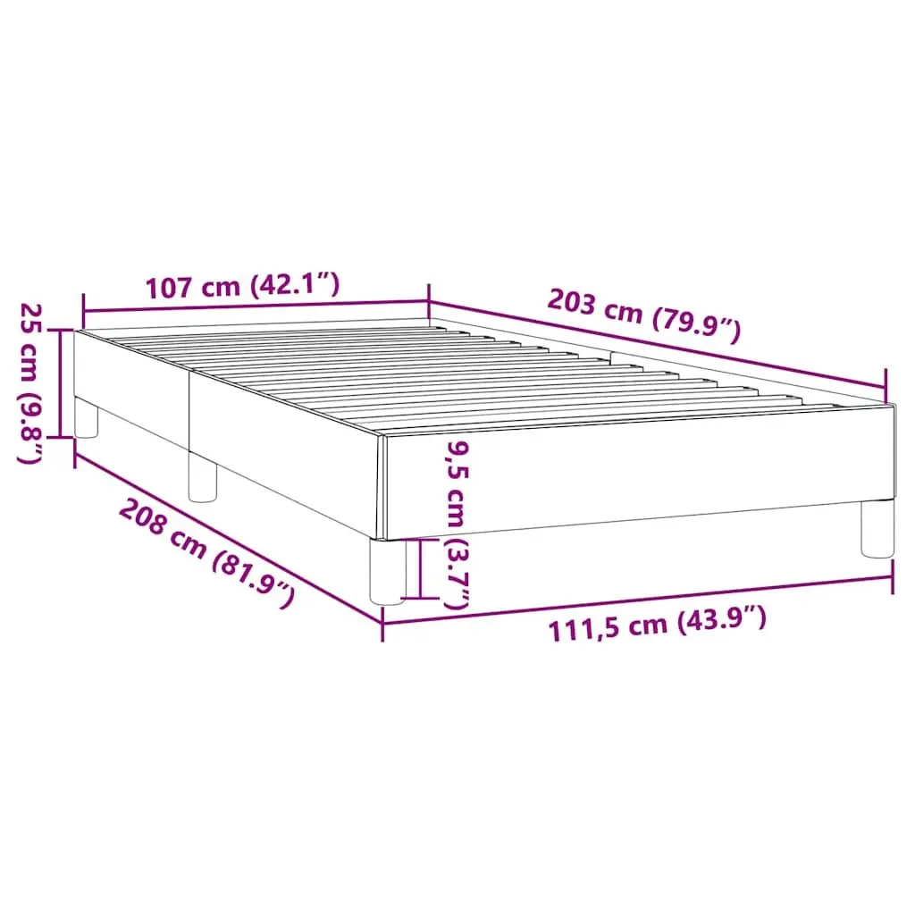 King Single Bed Frame Black Fabric Upholstered Sturdy Supportive Legs