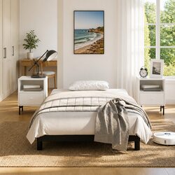 Stylish King Single Bed Frame in Faux Leather