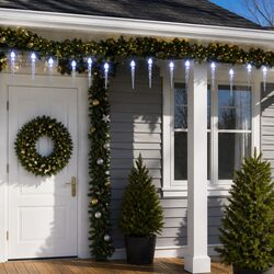200 LED Cold White Icicle Lights – Bright and Festive