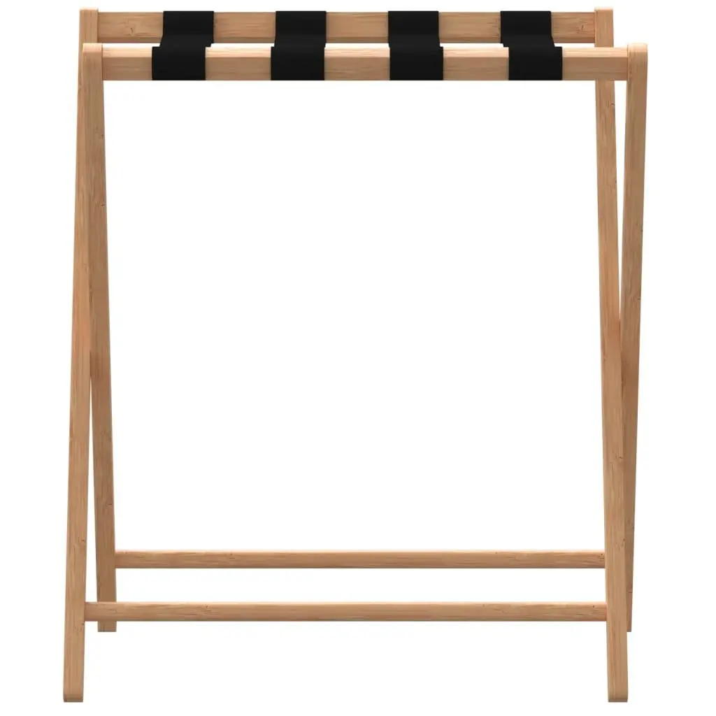 Bamboo Luggage Rack with Sturdy Straps