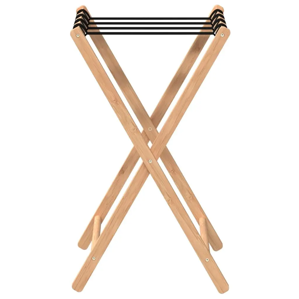 Bamboo Luggage Rack with Sturdy Straps