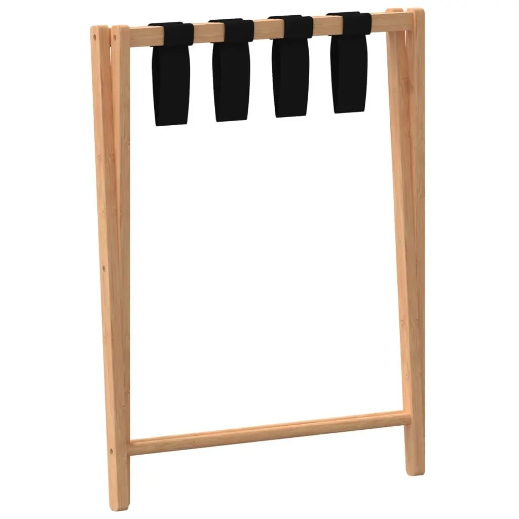 Bamboo Luggage Rack with Sturdy Straps