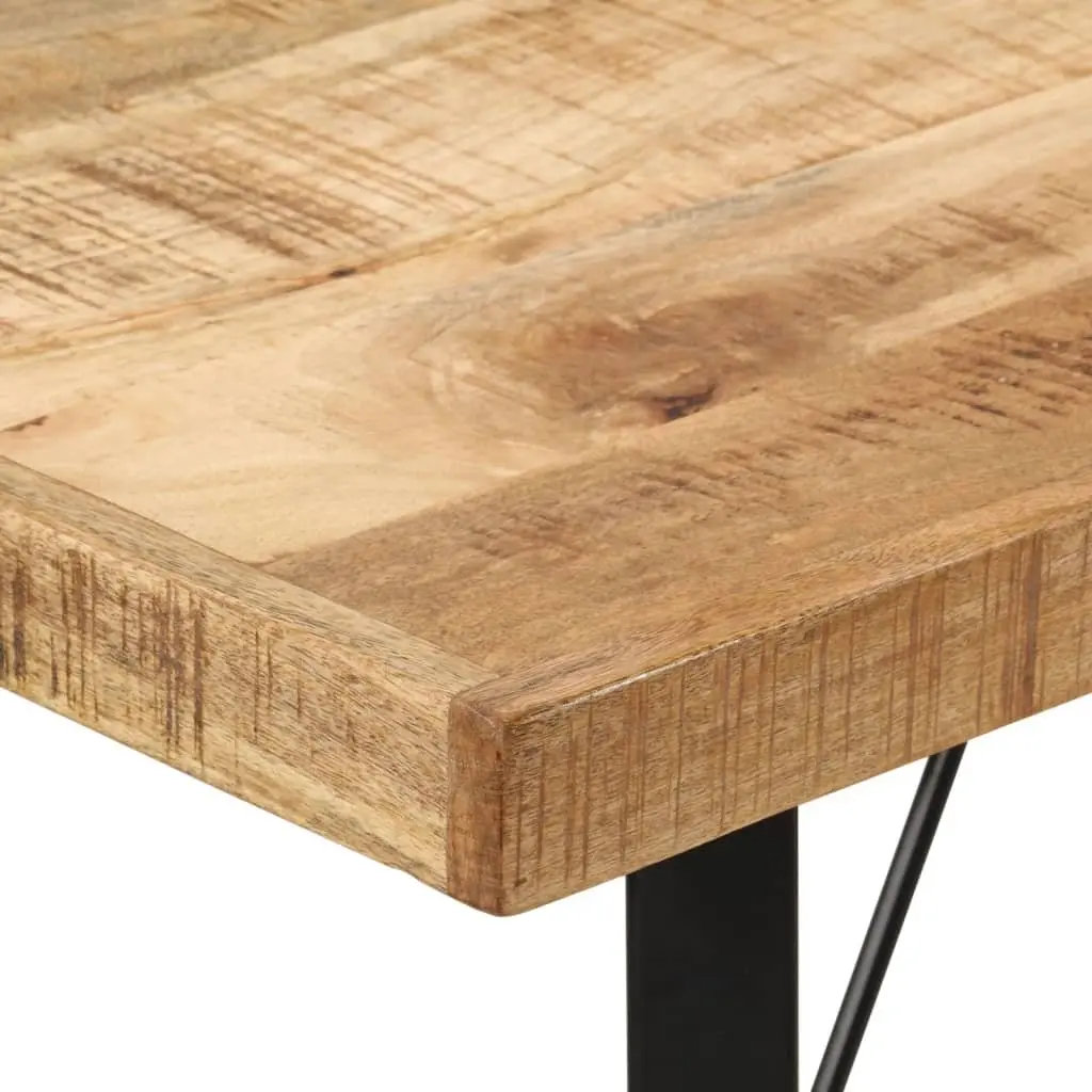 Bar Table Brown 110x55x107 cm Solid Mango Wood Iron Frame