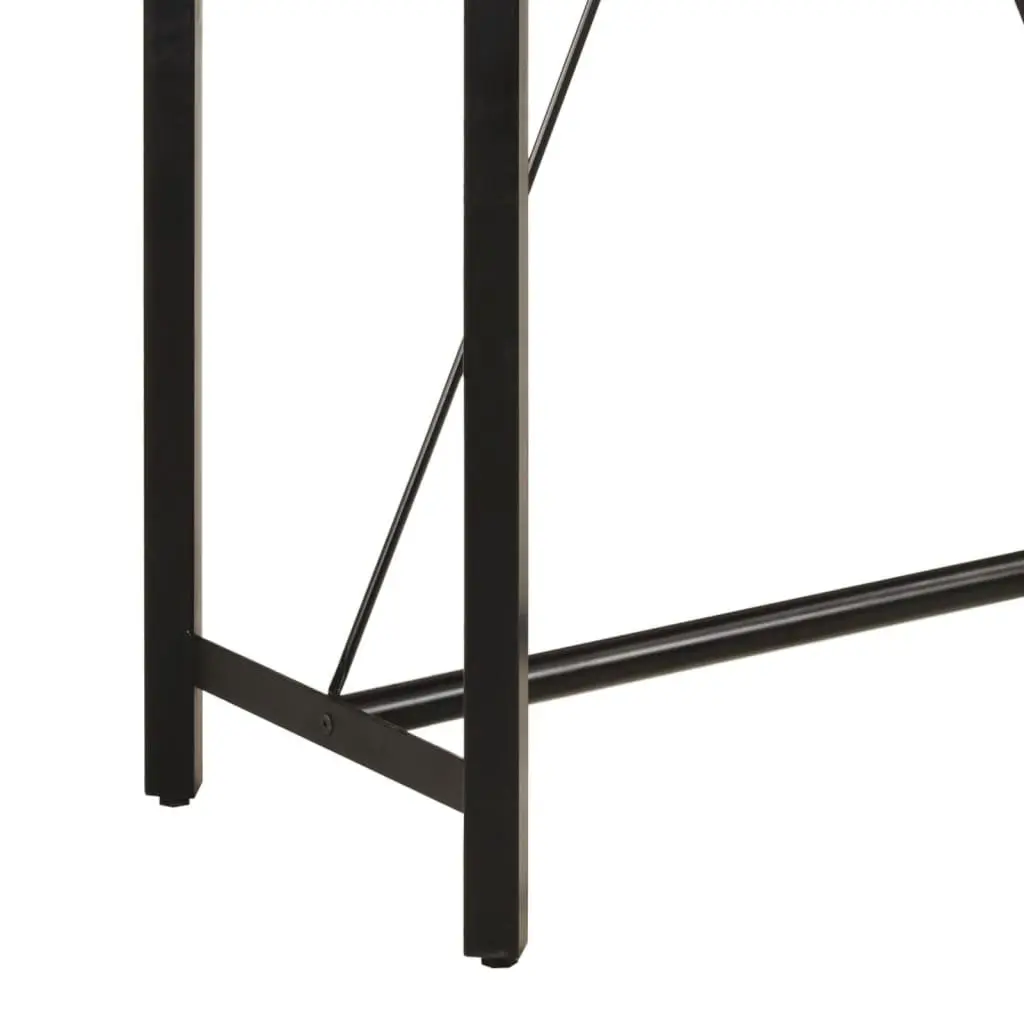 Bar Table Brown 110x55x107 cm Solid Mango Wood Iron Frame