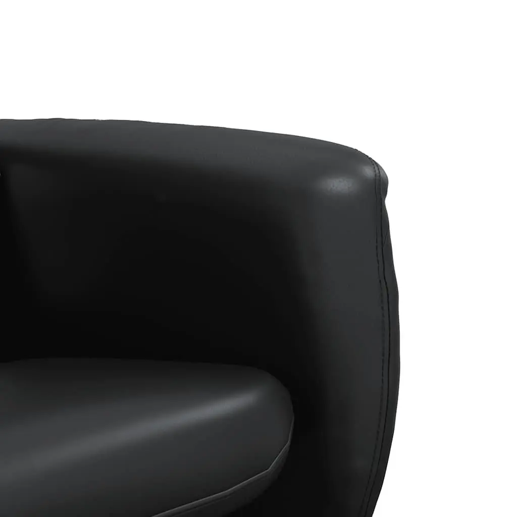 Massage Recliner Chair Black 360 Degree Swivel 6 Point Vibration with Footstool