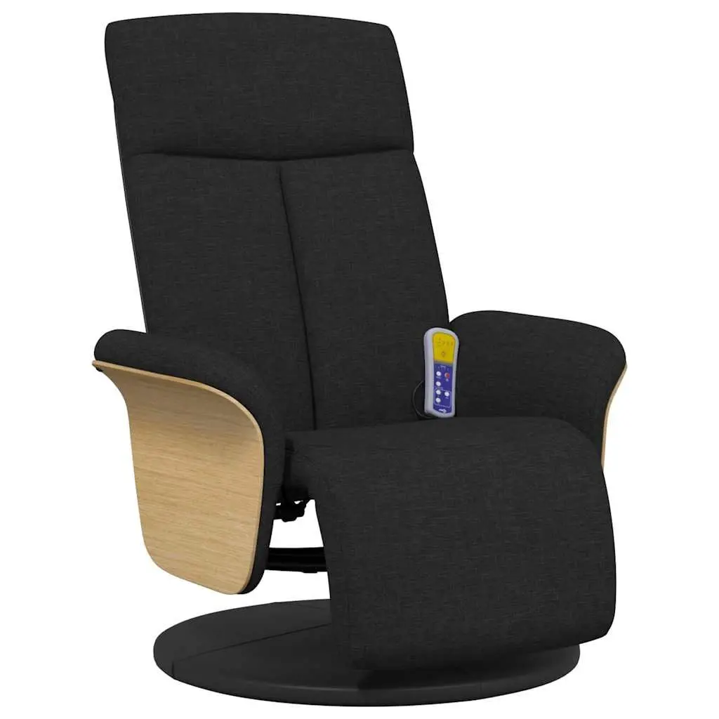 Massage Recliner Chair Black Adjustable 360 Degree Swivel Vibration Function