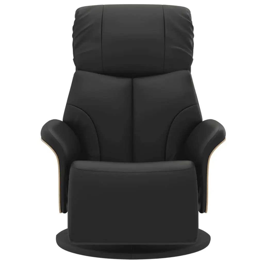 Recliner Chair Black Manual Adjustment 360 Degree Swivel Padded Seating