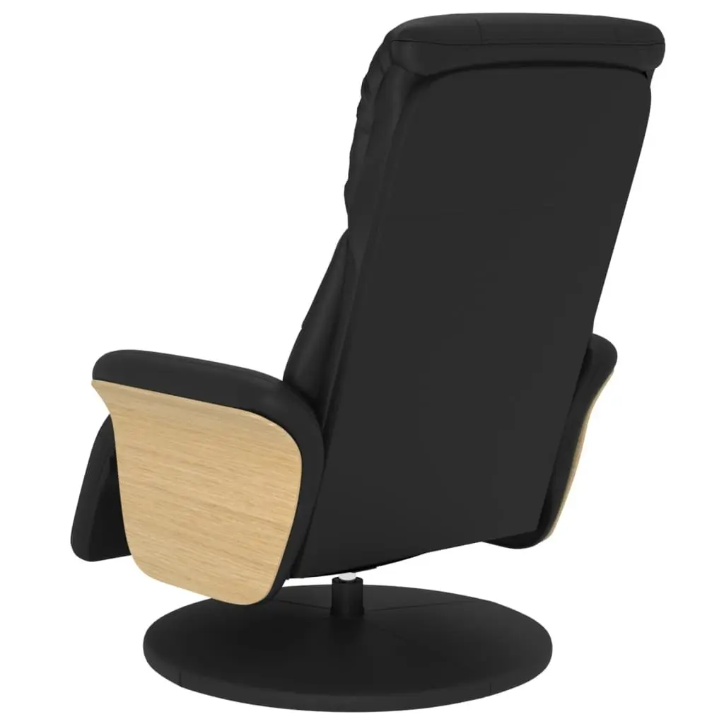 Recliner Chair Black Manual Adjustment 360 Degree Swivel Padded Seating