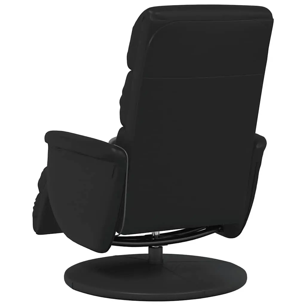 Massage Recliner Chair Black 360 Swivel Vibration Manual Reclining