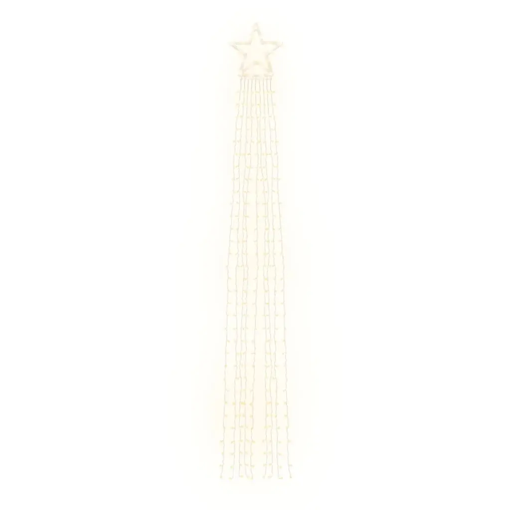 Christmas Tree Light Warm White 375cm 320 LEDs 8 Modes Waterproof Decoration
