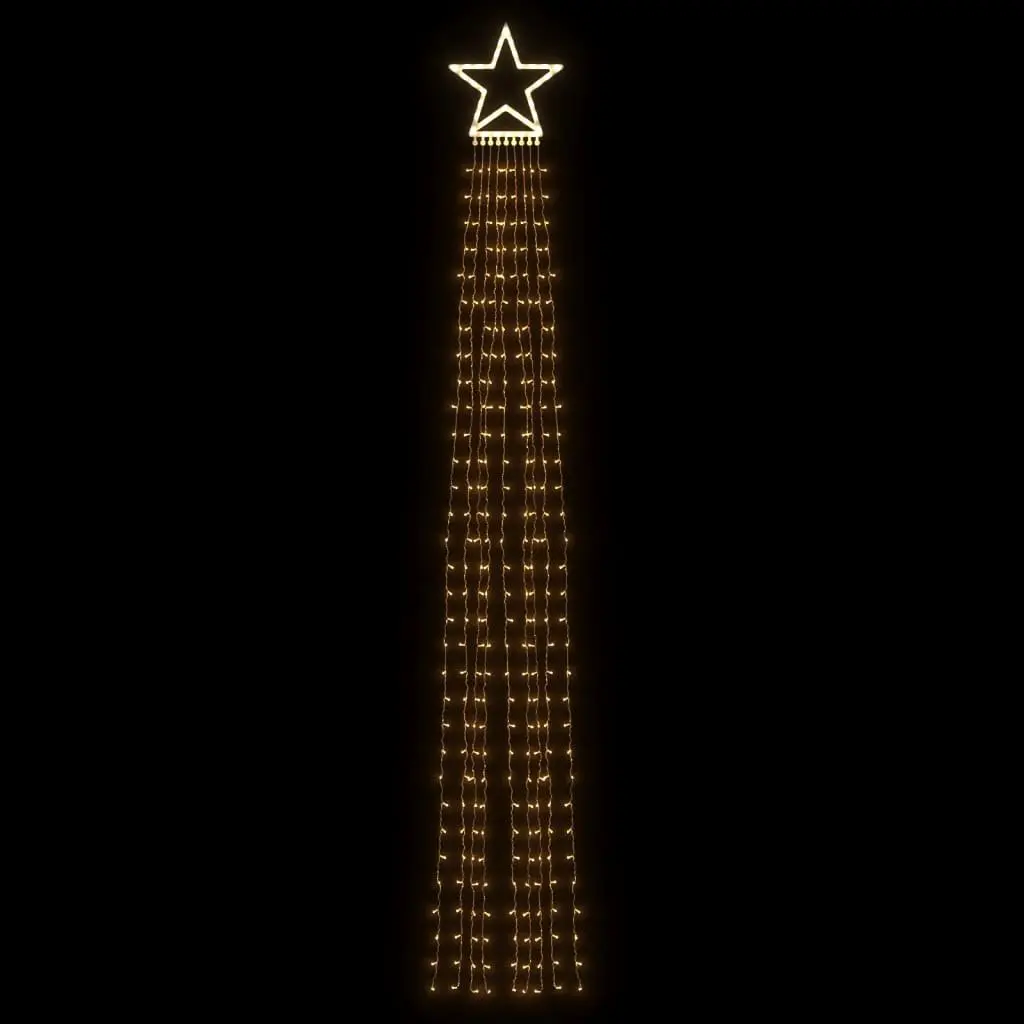 Christmas Tree Light Warm White 375cm 320 LEDs 8 Modes Waterproof Decoration