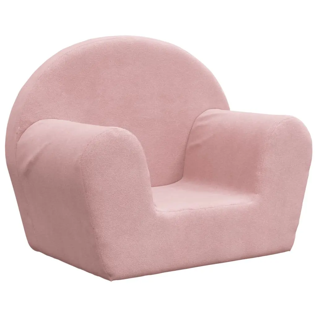 Children Couch Soft Plush Pink Removable Washable Cover Foam Filling