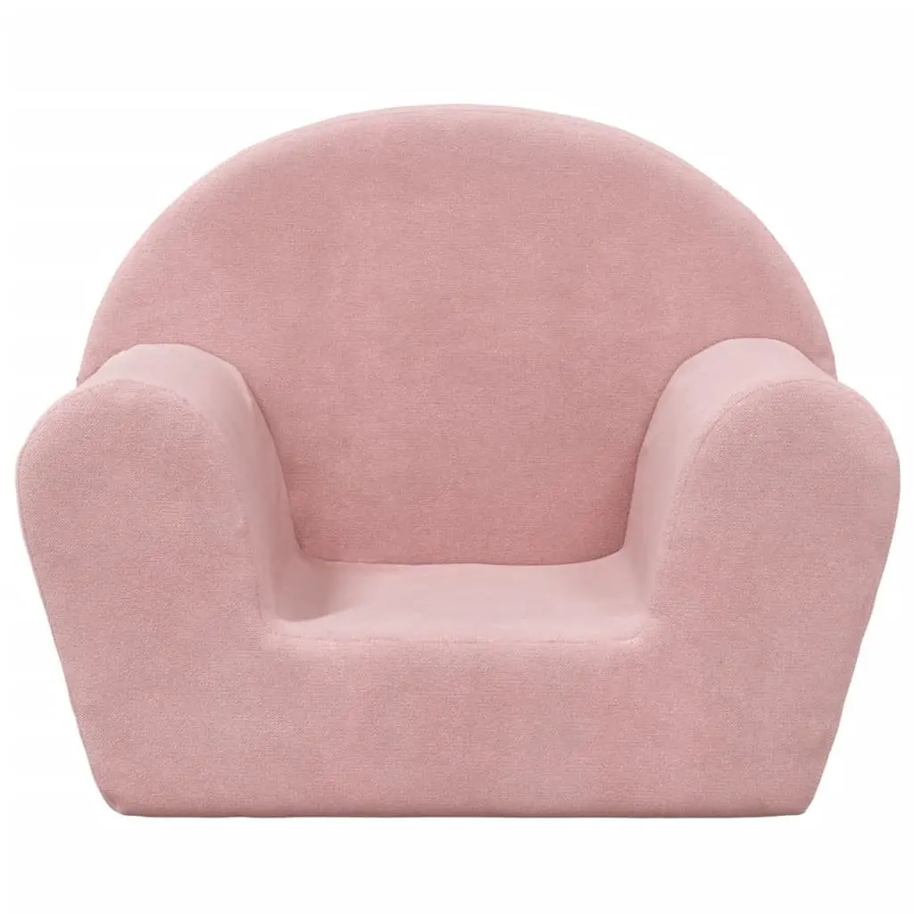 Children Couch Soft Plush Pink Removable Washable Cover Foam Filling