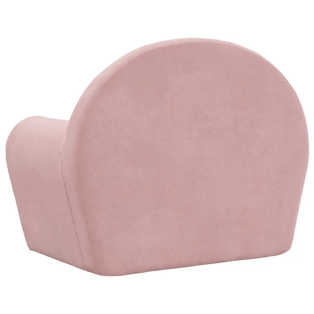 Children Couch Soft Plush Pink Removable Washable Cover Foam Filling