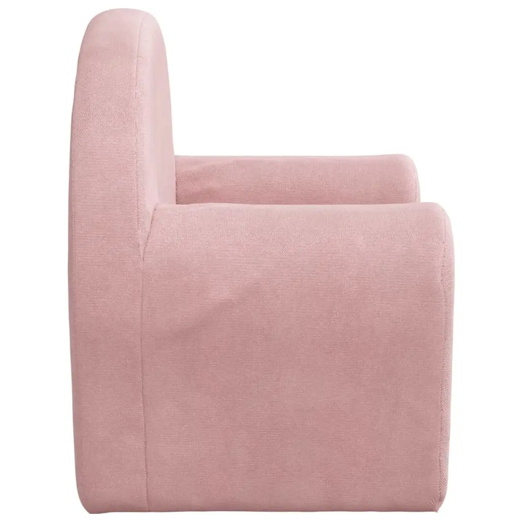 Children Couch Soft Plush Pink Removable Washable Cover Foam Filling