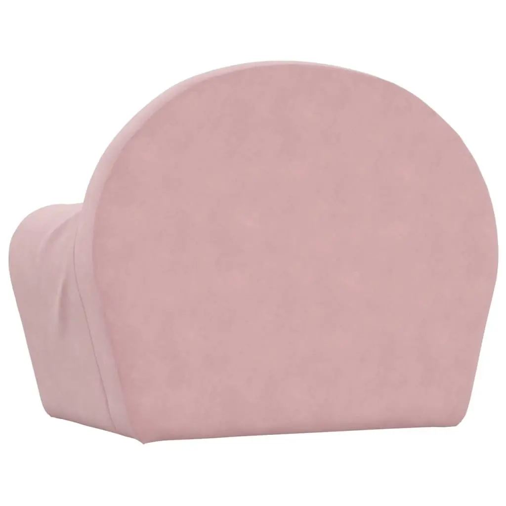Kids Sofa Bed 2-in-1 Pink Soft Plush Folding Armchair Washable